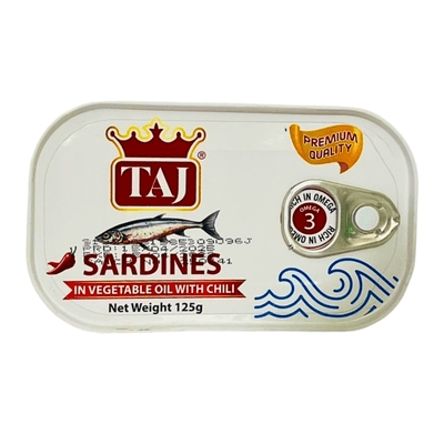 Taj Sardines In Oil With Chili 125g