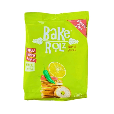 Bake Rolz Wheat Snacks CHilli + Lemon Flavor 55g