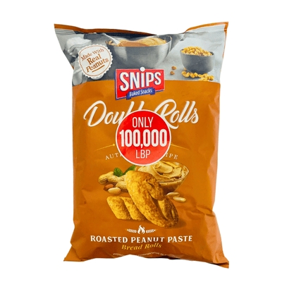 Snips Backed Snacks Double Rolls Peanut Paste 170g
