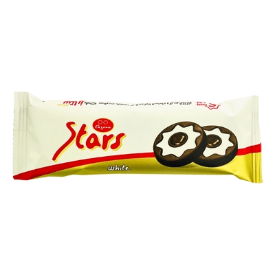 Stars Biscuits White 34g