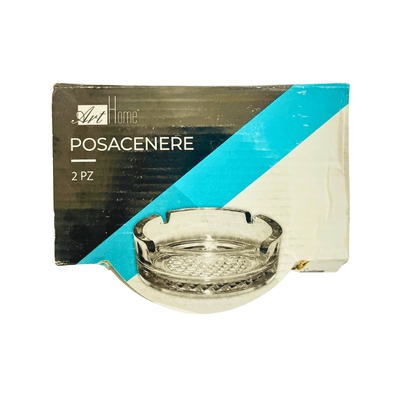 Art Home Glass Ashtray *2pcs