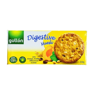 Gullon Digestive With Oats, Raisins, Apricot And Soya 230g