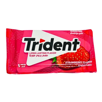Trident Strawberry Flavor Sugar Free *5pcs 8.5g