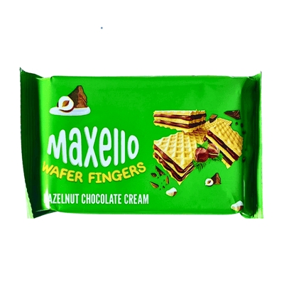 Maxello Wafer Fingers Hazelnut CHocolate Cream 40g
