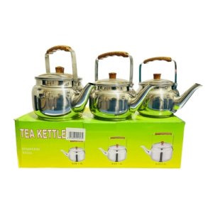 Stainless Steel Tea Kettle Set 3 sizes 1L+1.5L+2L