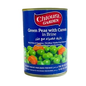 Chtoura Garden Green Peas With Carrots 400g