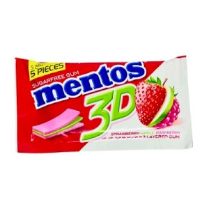 Mentos Strawberry Apple Raspberry Sugar Free Gum *5pcs 8.5g