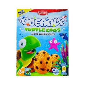 Cuetara Oceanix Turtle Eggs CHocochips Biscuits 105g