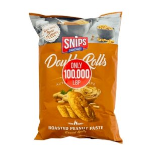 Snips Backed Snacks Double Rolls Peanut Paste 170g