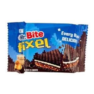 New MR.Bite Pixel Black & White With Milk & Hazelnut Cream 30g