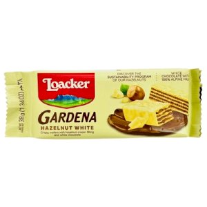 Loacker Gardena Hazelnut White 38g
